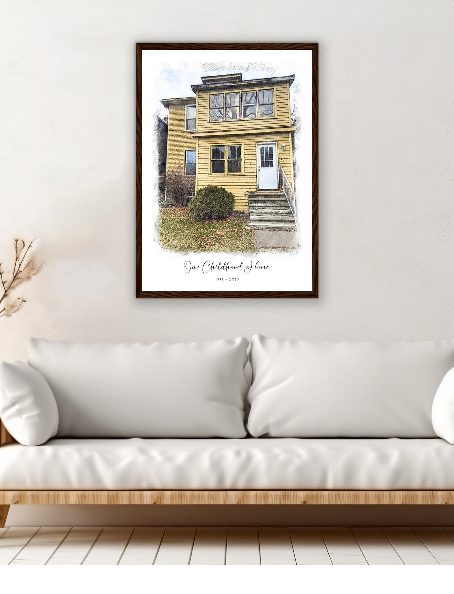 Custom Colour House Sketch Portrait