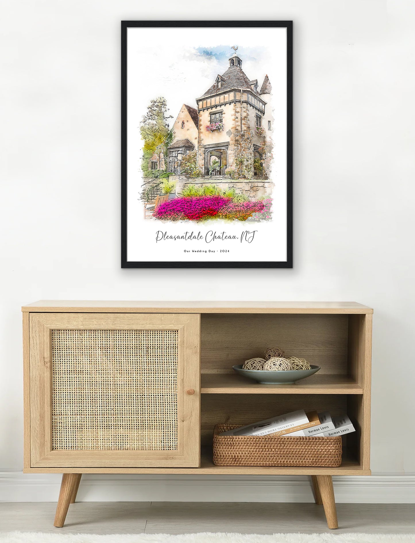 Custom Pen & Ink Wedding Venue Portrait