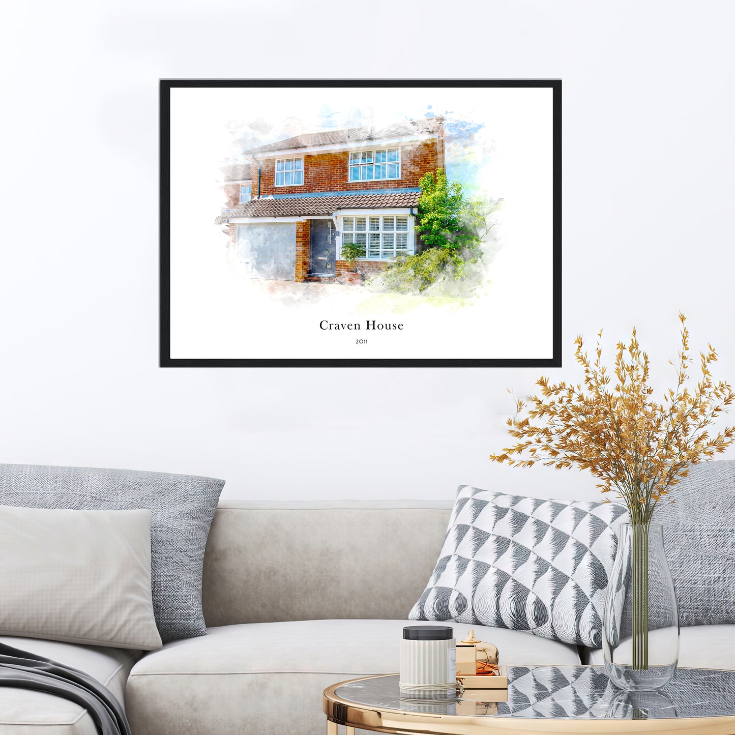 Watercolour House Print