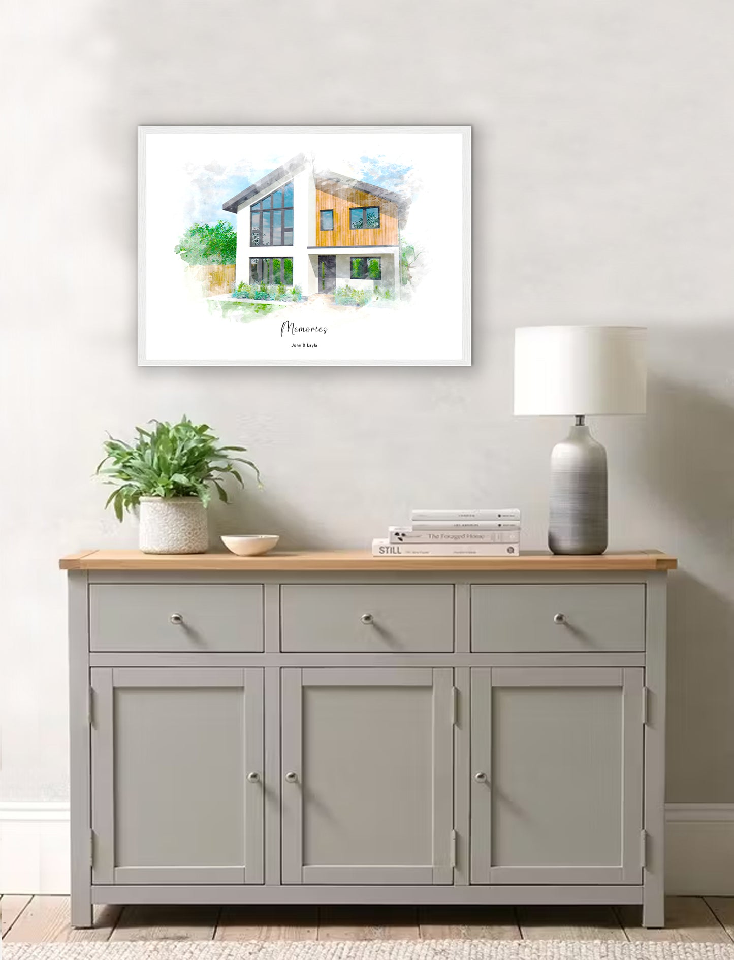 Watercolour House Print