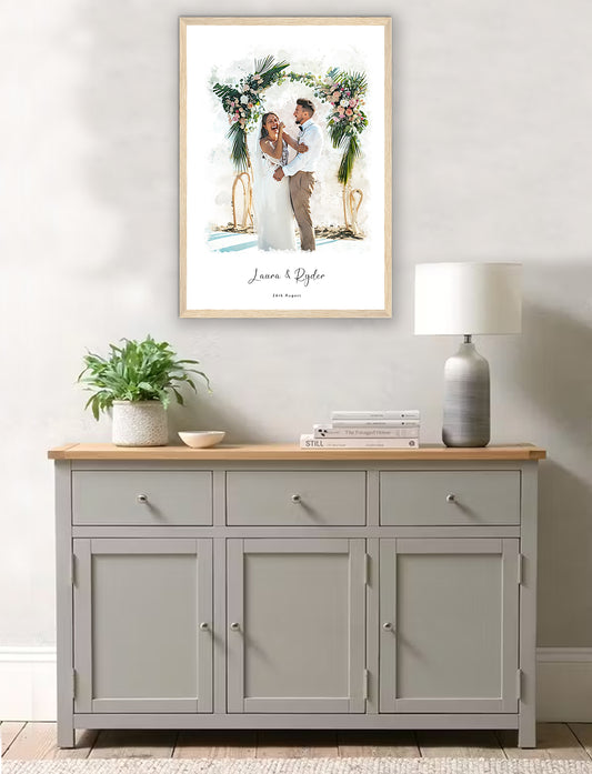 Wedding Couple Watercolour Print